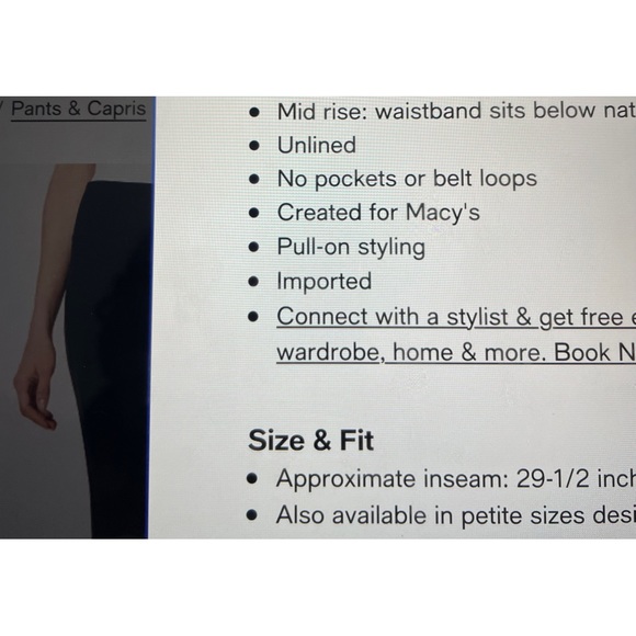 INC International Concepts, Red Pants Size (14) orig $80 - Picture 3 of 6